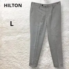 ヒルトン メンズ テーパードパンツ 薄手 グレー 85 HILTON スラックス