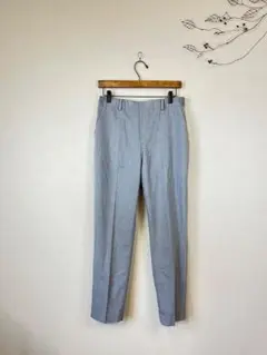 UNIQLO スラックス パンツ ウエストストレッチ グレー L 【c0359】