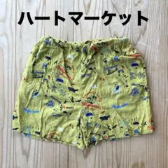 ハートマーケット★Mサイズ★カリフォルニア風景プリントショートパンツ★黄色