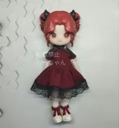 オビツ11服 ワンピース ワインレッド
