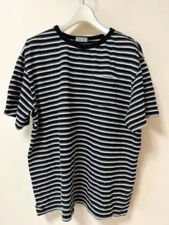 古着 Tシャツ ボーダー 胸ポケット付き M L ユニセックス