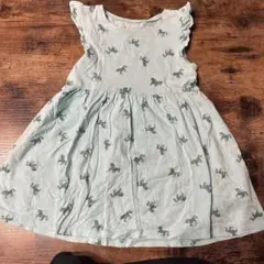 H&M 馬プリント ノースリーブワンピース