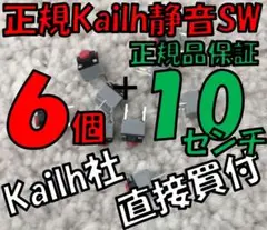 【正規】静音マウス用 Kailh製クリックスイッチ６ケ＋１０cm MUTE ②