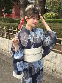【美品】グレイルGRL 椿浴衣セット[gi1606]