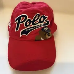 Polo Ralph Lauren 赤 キャップ クマ刺繍