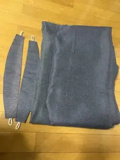 MUJI ブルー系 カーテン 110cm×200cm 2枚セット