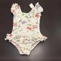 新品　未使用　花柄　フリル付きレオタード