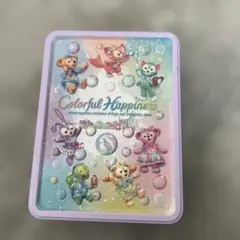 ダッフィー＆フレンズ カラフルハピネス空き缶(訳あり)
