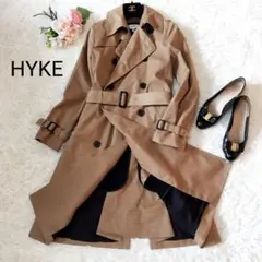 HYKE トレンチコート S相当 ライナー付き ベージュ ベルト類完備