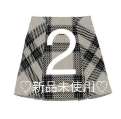 【レアサイズ】SNIDEL ロービングチェックミニスカート アイボリー L 2