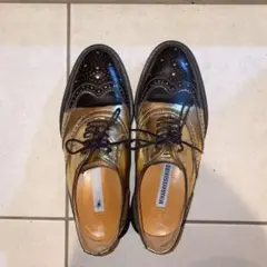 【美品】ミハラヤスヒロ 24.5 ローファー 革靴 スタッズ フリンジ 美品】ミハラヤスヒロ 24.5 ローファー 革靴 スタッズ フリンジ