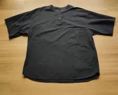 無印良品　ヘンリーネック　コットンポプリンTシャツ　М