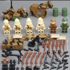 日本軍兵士　6体+武器セット