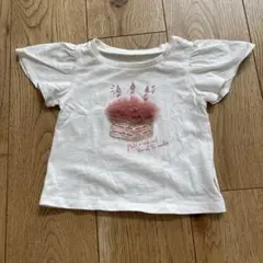 新品同様 コムサイズム ケーキ フリル袖 Tシャツ80cm