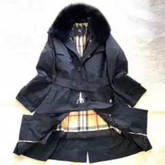 ✨極美品✨バーバリー ダウン ノバチェック フォックスファー ライナー 2XL