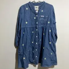 Buddy Lee デニムワンピース　花柄　110cm 女の子　秋冬服