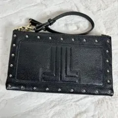 ランバンオンブルー　シボ革　スタッズ　ハンドバッグ　セカンドバッグ　2way