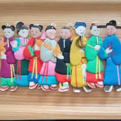♥とても大きな　中国　掛軸　八仙図　よこ98ｃｍ　掛け軸　骨董　古玩　レトロ ♥とても大きな 中国 掛軸 八仙図 よこ98cm 掛け軸 骨董 古玩