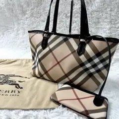 【美品】Burberry バーバリー メガチェック ワンショルダーバッグ PVC