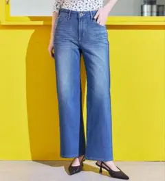 接触冷感♪EDWIN LADIES jerseys COOL ワイドデニムパンツ