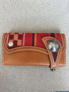 超美品★L.L.A. 10周年記念 織スリーフォールドウォレット 長財布