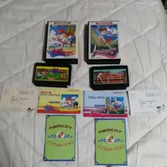 ファミリースタジアム 87年 ファミリーテニス ファミコン 2本セット 箱付き