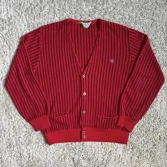 70s Bobby Cole 赤 ストライプ カーディガン