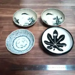 美濃焼 古伊万里 陶器皿 4枚まとめて