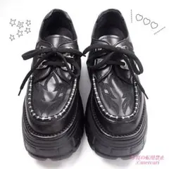 【2021新作】miumiu 刺繍入り レザー ダービー レースアップ シューズ