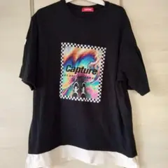 Capture グラフィック Tシャツ ブラック