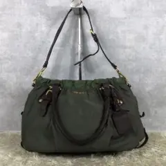 プラダ PRADA ハンドバッグ 2way ショルダーバッグ ロゴジャガード