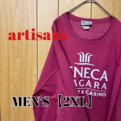 TP104【US輸入】artisans　スウェット【メンズ2XL】レッド系