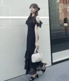 OLIVE des OLIVE オリーブデオリーブ　メロウアメスリロングワンピ
