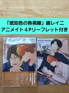 「琥珀色の熱視線」綿レイニ　アニメイト4Pリーフレット付き