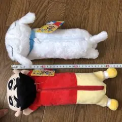 新品 2点set クレヨンしんちゃん しろ ペンケース ぬいぐるみ