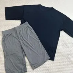 GU ヒンヤリラウンジセット ネイビー メンズ Sサイズ