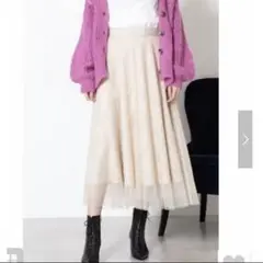 JILLSTUART☆ビーズエンブロイダリースカート　ベージュ