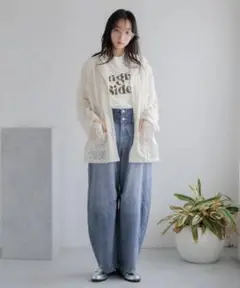 □ ローリーズファーム　ＣＯＮＥカーブ　デニムパンツ　カーブパンツ　□