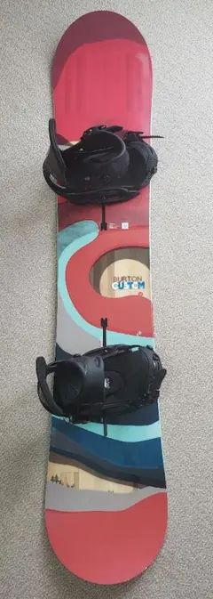 【値引き交渉可】BURTON 板(CUSTOM)u0026ビンディング(CARTEL)