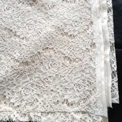 ベージュレース生地　120㎝幅×100㎝