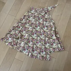 マドモアゼルノンノン　巻きスカート　花柄