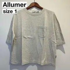 44 Allumer アリュメール 半袖 グレー 無地Tシャツ 新品未使用