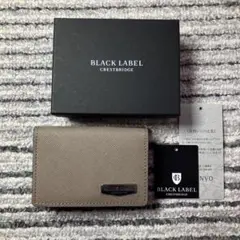 【未使用品】ブラックレーベルクレストブリッジ 三つ折り財布 グレージュ 箱付き