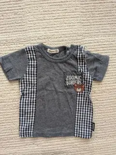 ZOOMIC チェック柄Tシャツ 90ｃｍ　バックプリントあり