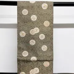 黒地に金色で蔦、鳳凰紋や花紋が織られた名古屋帯 着物