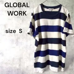 ⭐︎【グローバルワーク】半袖Tシャツ　カットソー　トップス　ボーダー柄　コットン