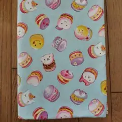 ★セール★　日本製シーチング布地　マカロン　スイーツ[110cm×50cm]