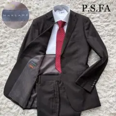美品 P.S.FA セットアップスーツイタリア製生地マルラーネ ブラウン Y6