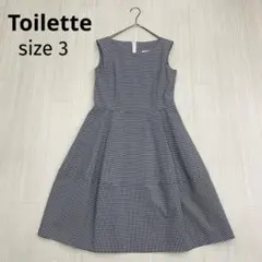 ☆ Toilette ギンガムチェック　ノースリーブ　ストレッチ　ワンピース　3
