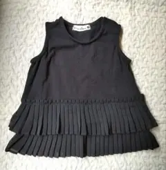 branshes 黒 フリル ノースリーブ 90　ブランシェス